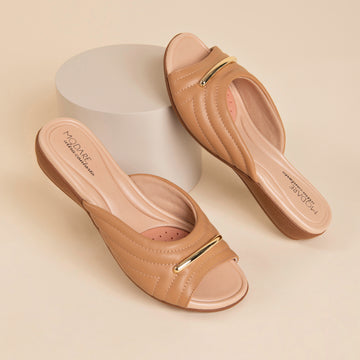 Modare 7127-246 Slip-on Flat Sandal in Tan